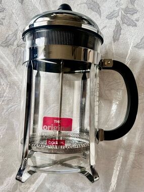 Bodum Stainless Steel and Black French Press Coffee Maker